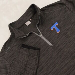 Ping Sensorwarm Mens Large 1/4 Zip Pullover Grey Space Dye T Logo Golf Sweater